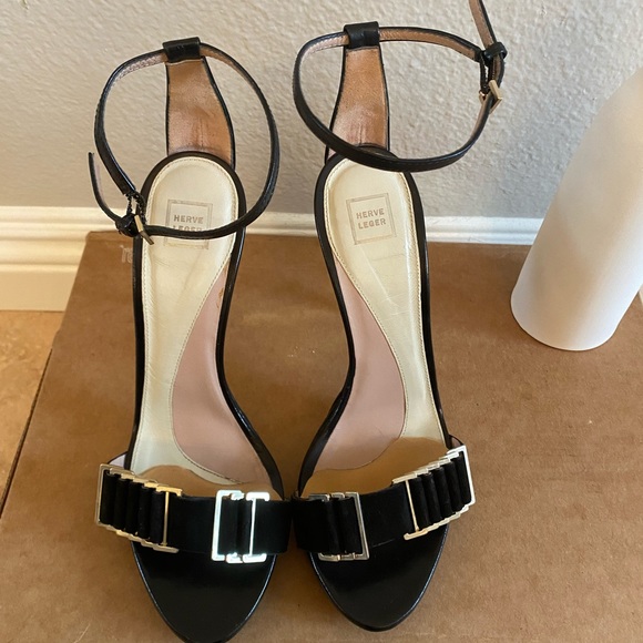 Herve Leger Gold Heel Size 7 - Picture 2 of 6